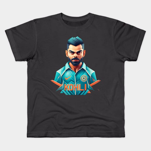 Virat Kohli - Indian Cricketer Kids T-Shirt by Swag Like Desi